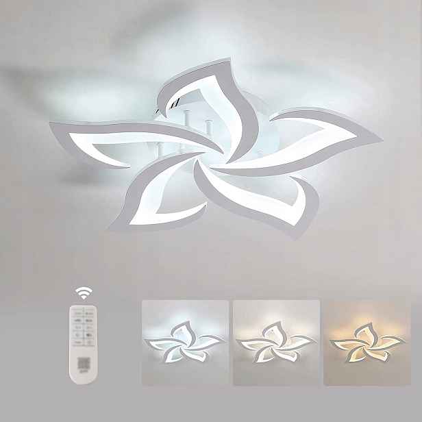 Stropní svítidlo Led závěsné bílé stmívatelné dálkové ovládání 3000K-6000K 40W