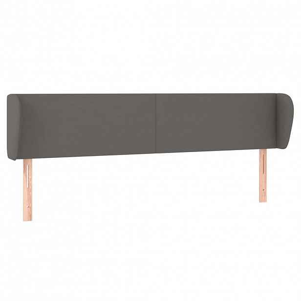 vidaXL Čelo postele typu ušák šedá 203x23x78/88 cm umělá kůže