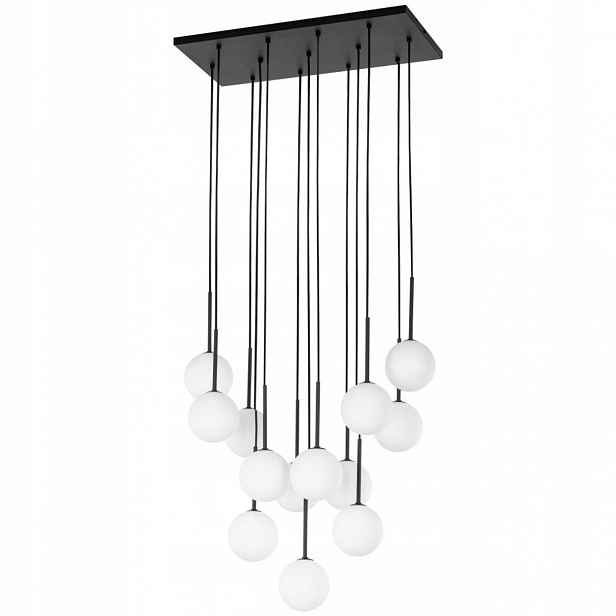 Závěsná lampa Martin černá, stínidlo bílé 13xG9, Moderní Osvětlení IP20
