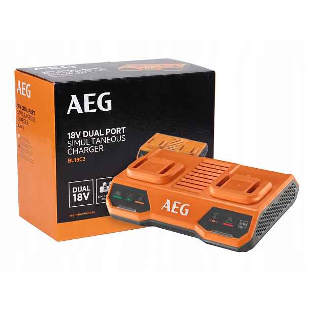 Dvojitá simultánní dvouportová nabíječka BL18C2 PRO18V Aeg