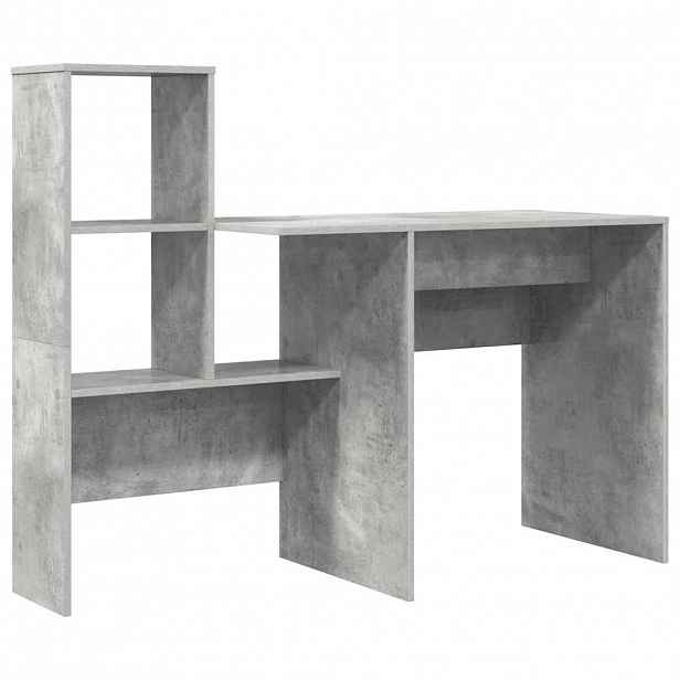 vidaXL Stůl Betonově šedá Kompozitní dřevo 131,5 x 50 x 106,5 cm