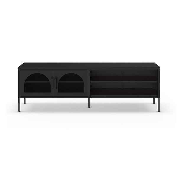 Černý TV stolek 160x50 cm Diora – Marckeric