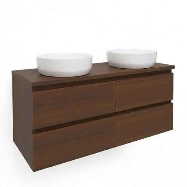 Koupelnová skříňka s krycí deskou SAT B-Way 119x50x45 cm ořech mat BWAY2120NUTDESK