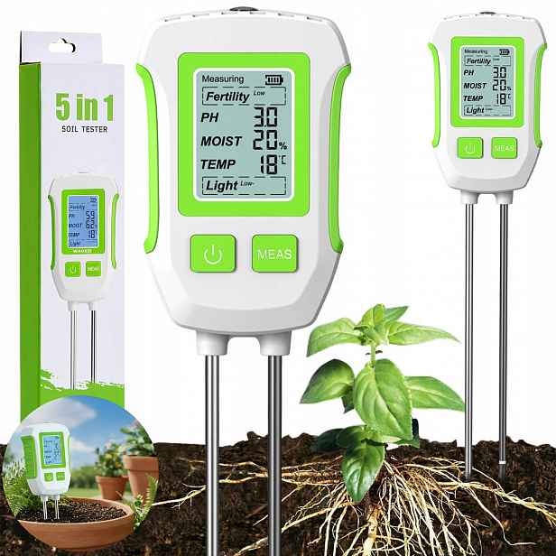 Kyseloměr Půdy Tester Substrátu Ph Země Měřič Teploty Vlhkost LCD