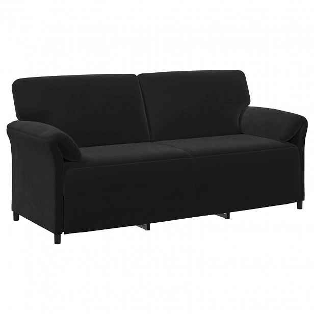 vidaXL 3-místné sofa Černá 198 x 83 x 95 cm Samet
