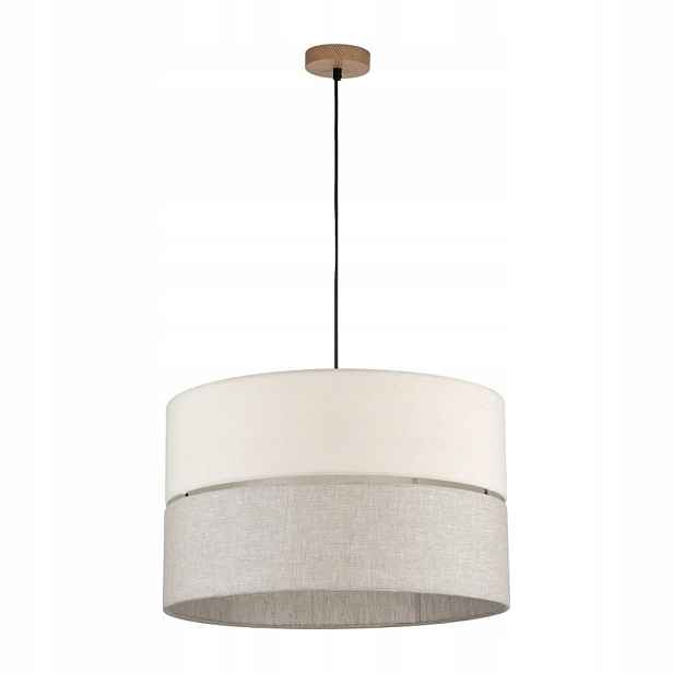 Závěsná lampa Eco 3 zdroje Kov Tkanina Hnědá Nastavitelná Tk Lighting