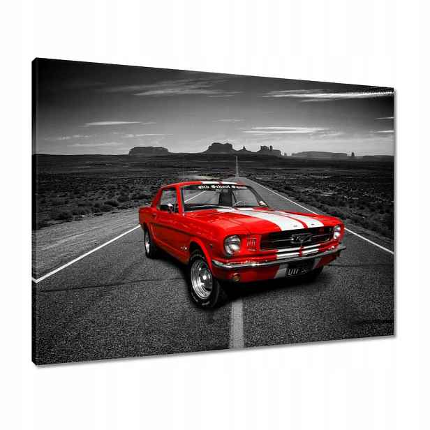 Obrazy 80x60 Červený Ford Mustang
