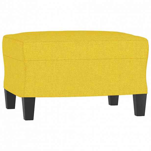 vidaXL Podnožka světle žlutá 60 x 50 x 41 cm textil