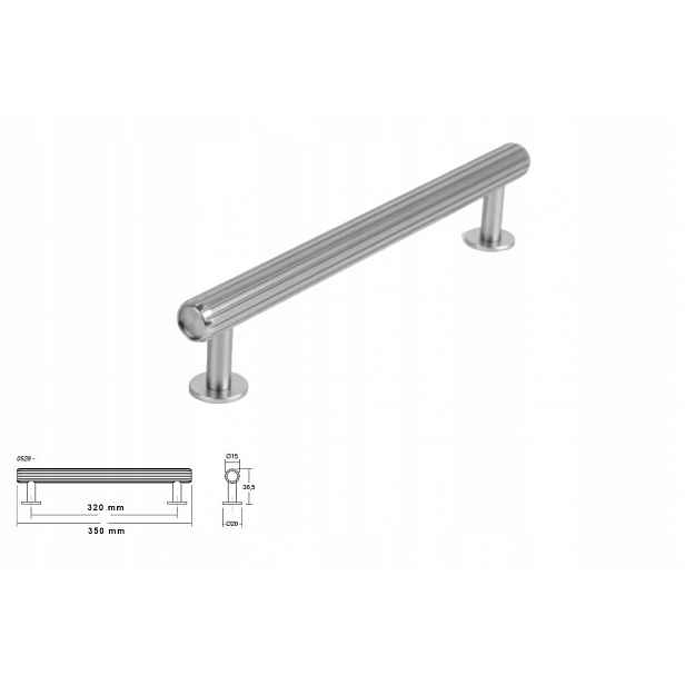 Nábytková úchytka Viefe 0528 Rille 320 mm ocel nerez
