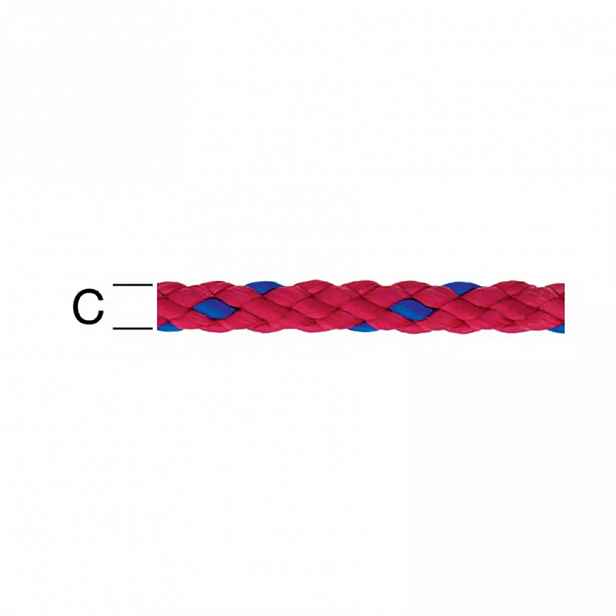 Pp-šňůra červ.m. Plet. 6 mm