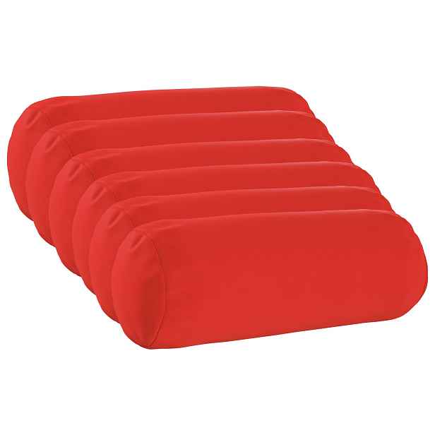 vidaXL Polštář 6 ks HEERLEN Červená Ø 15 x 40 cm Polyester