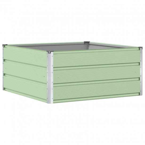 vidaXL Truhlík Pastelově zelená 100 x 100 x 45 cm Ocel