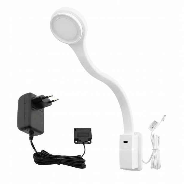Noční Led lampa přišroubovaná k posteli bílá Usb-c Sada napájecího adaptéru pro čtení