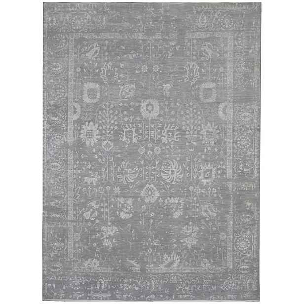 Ručně vázaný kusový koberec Diamond DC-VASE 3 Silver/silver, 180x275, šedá, chodba / předsíň, Diamond Carpets India