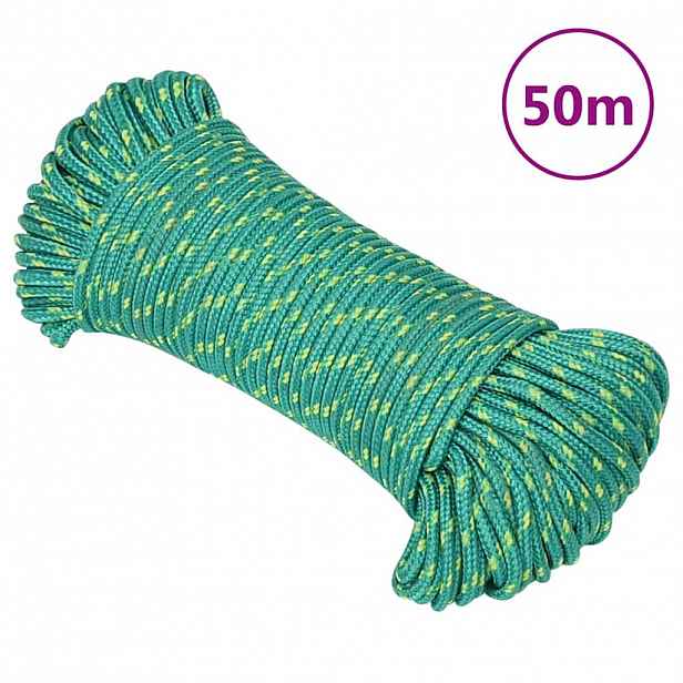 vidaXL Lodní lano zelené 5 mm 50 m polypropylen