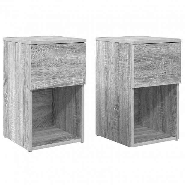 vidaXL Zásuvka pod postel 2 ks Šedý Sonoma 29 x 31,5 x 49 cm