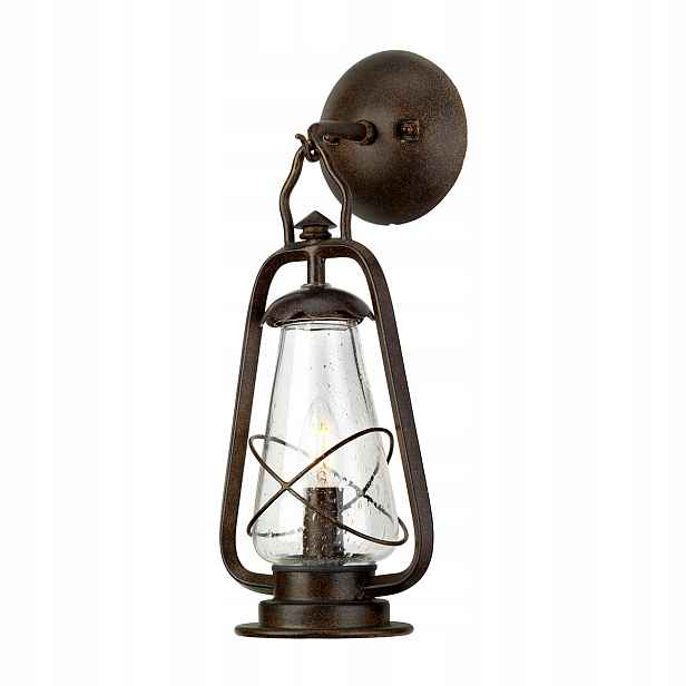 Venkovní nástěnné svítidlo Vintage lampa starohnědá rustikální Elstead