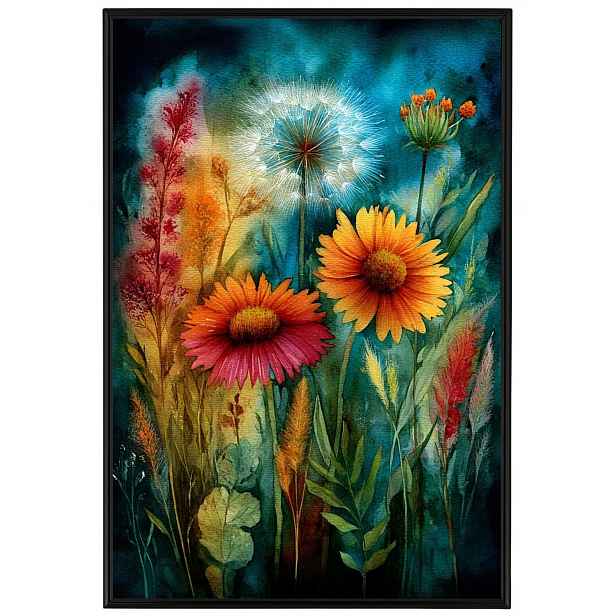 Plakát Rámeček Hliníkový Natura Jar Léto Zahrada Park Květinový Záhon Květy 40x60