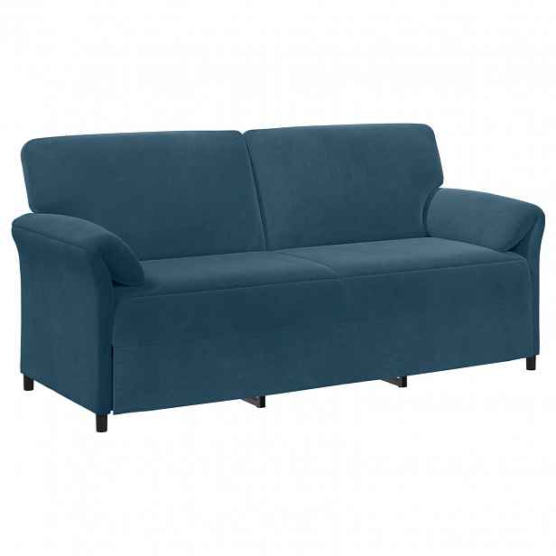 vidaXL 3-místné sofa Modrá 198 x 83 x 95 cm Samet