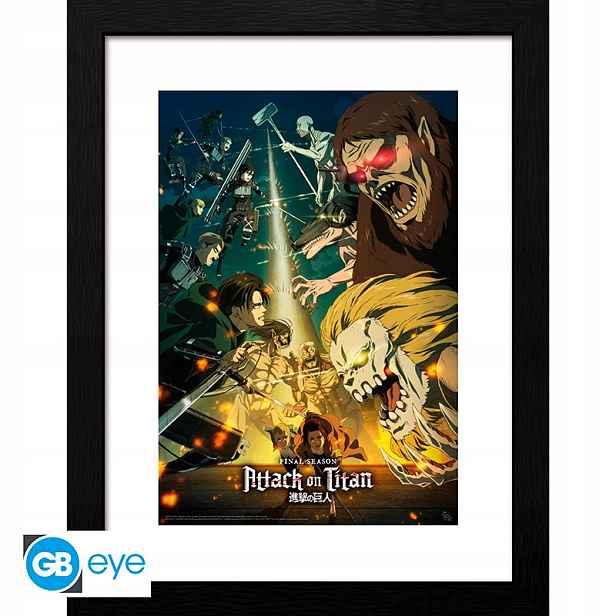 Attack On Titan Framed print "S4 key art 3" (30x40) x2*