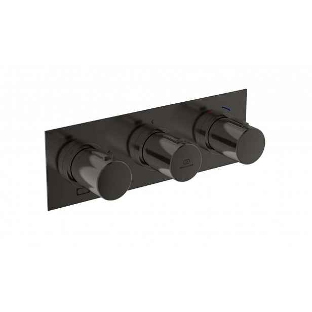 Ideal Standard Ceratherm C100 - Termostatická sprchová baterie pod omítku, pro 3 spotřebiče, s tělesem, Magnetic Grey A7664A5