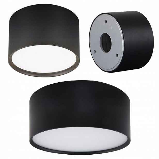 Stropní Nástěnné Svítidlo Kendal Černá Třídy IP54 6W Led S Proměnnou Barvou Cct