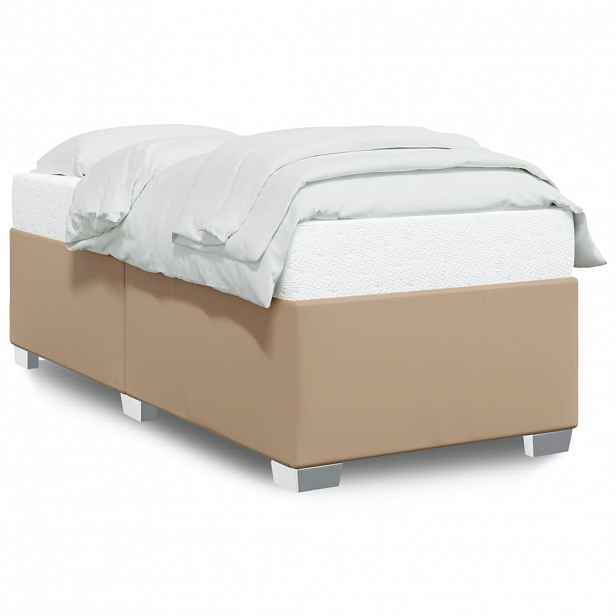 vidaXL Rám postele cappuccino 100x200 cm umělá kůže