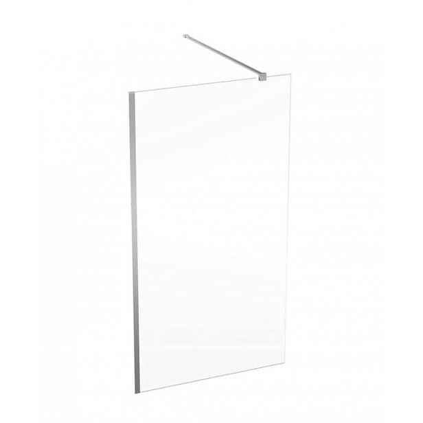 Geberit GEO - Sprchová stěna Walk-In, 110x200 cm, stříbrná/čiré sklo 560.149.00.2