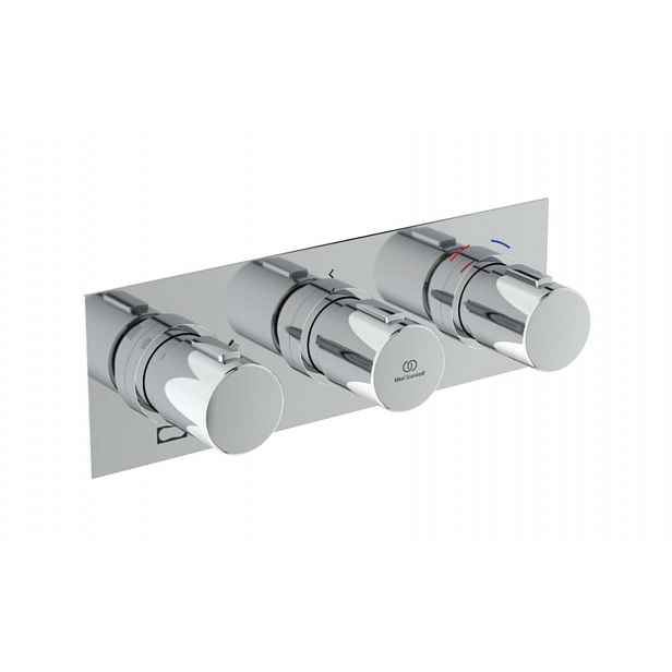 Ideal Standard Ceratherm C100 - Termostatická sprchová baterie pod omítku, pro 3 spotřebiče, s tělesem, chrom A7664AA