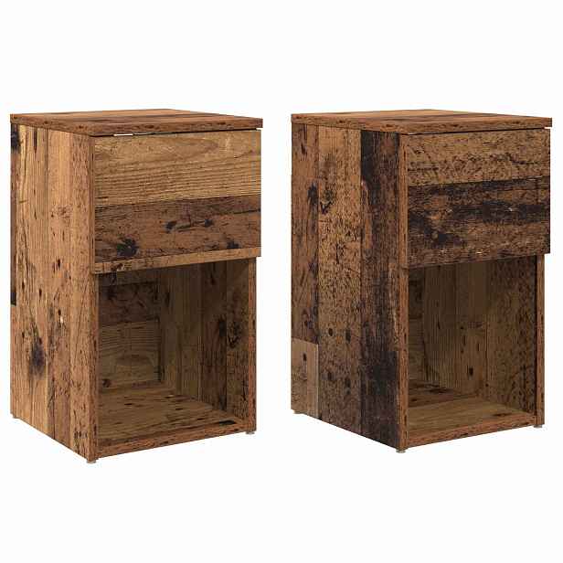 vidaXL Zásuvka pod postel 2 ks Staré dřevo 29 x 31,5 x 49 cm