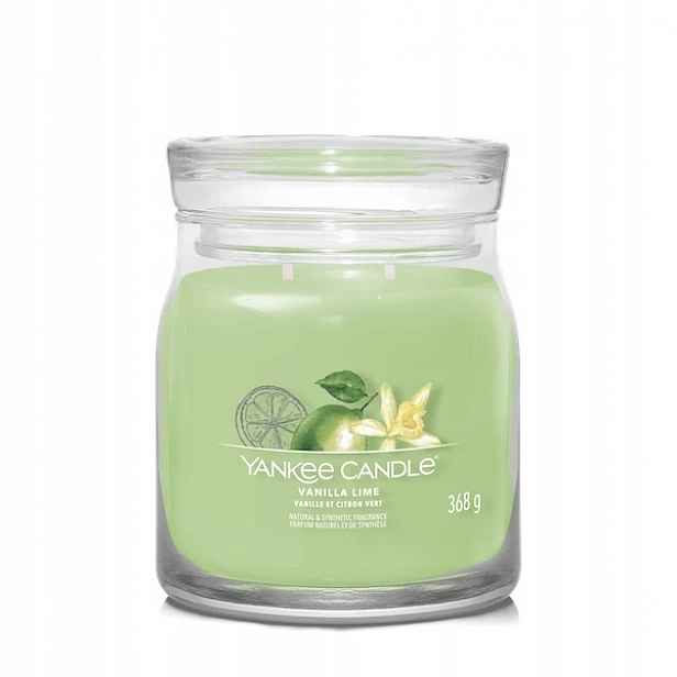 Yankee Candle vonná svíčka Signature ve skle střední Vanilla Lime 368g