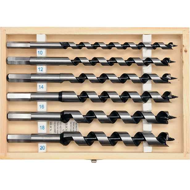 YATO Sada hadovitých vrtáků do dřeva 10,12,14,16,18,20 délka 230mm