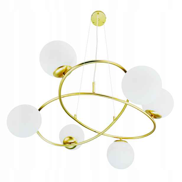 Závěsná Stropní Lampa Lustr Kule zlatá Moderní elegantní glamour
