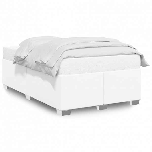 vidaXL Rám postele bez matrace bílý 120x190 cm umělá kůže