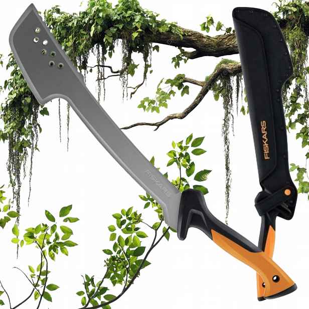 Fiskars Pevná Zahradní Mačeta 72 CM Pro Keře A Křoviny Kořenů A Větví
