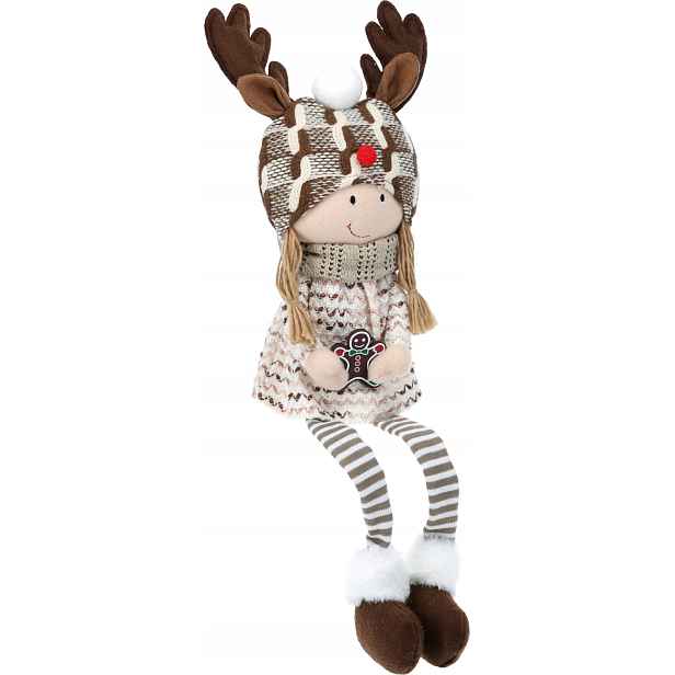 Vánoční dekorace, sedící dívka Sob, 61cm