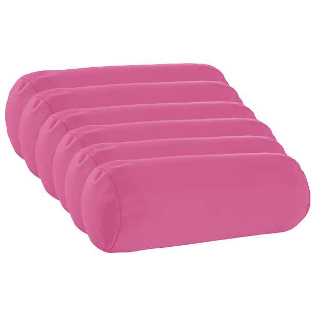 vidaXL Polštář 6 ks HEERLEN Růžová Ø 15 x 40 cm Polyester