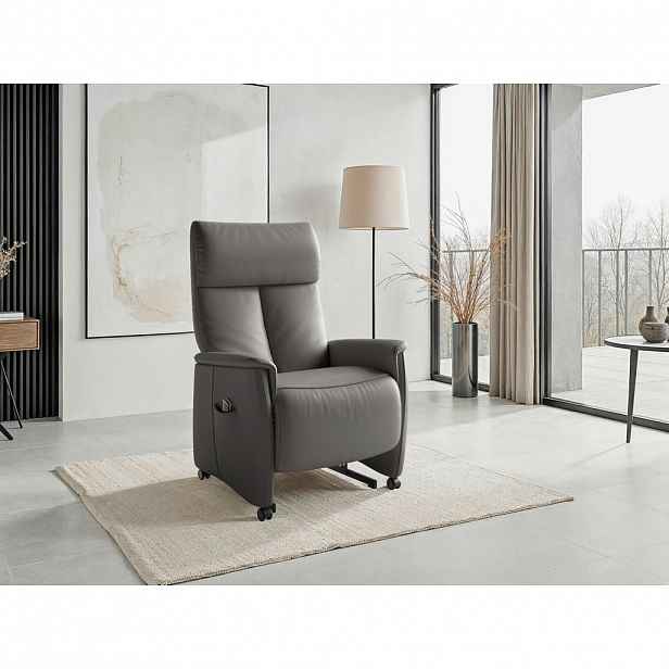Sit & More RELAXAČNÍ KŘESLO, kůže, mokka