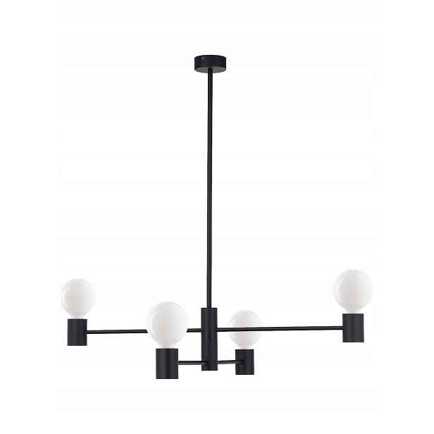 Závěsná Lampa Radius černá 4xE27 77,5 cm stropní moderní do obývacího pokoje 25W