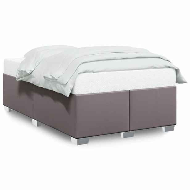 vidaXL Rám postele bez matrace šedý 120x190 cm umělá kůže