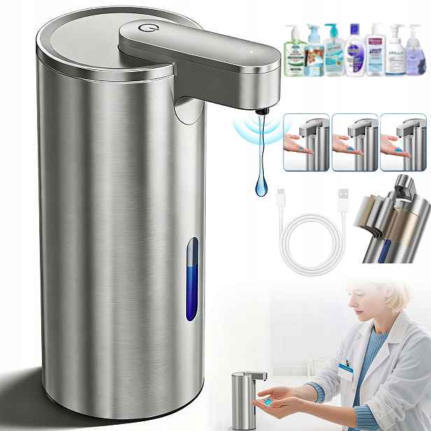 Bezdotykový Automatický Dávkovač Mýdla V Dávkovači Pro Domácnost, Koupelnu 340 ML