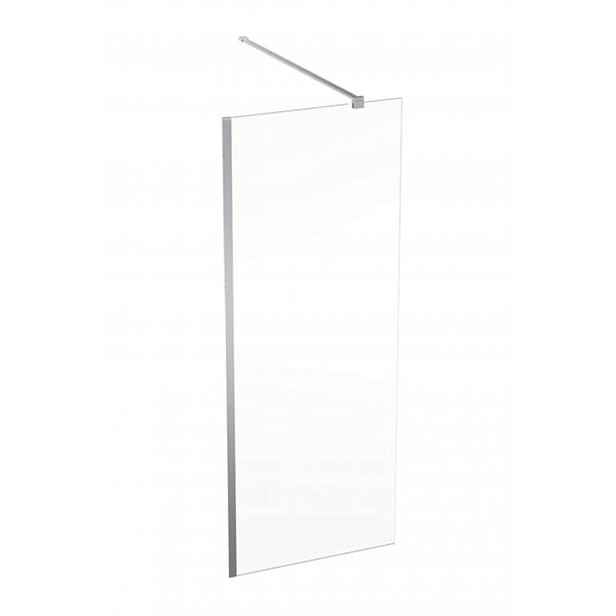 Geberit GEO - Sprchová stěna Walk-In, 80x200 cm, stříbrná/čiré sklo 560.119.00.2