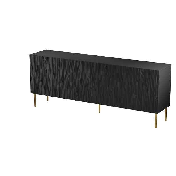 HALMAR Komoda Jungle 190 cm černá/zlatá