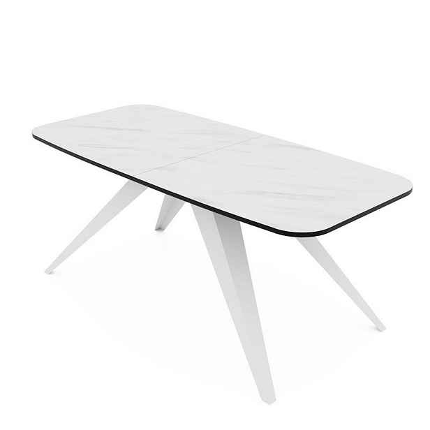 Idohome JÍDELNÍ STŮL FENTO rozkládací 160/80/76 cm, bílý / Bianco (bílý)