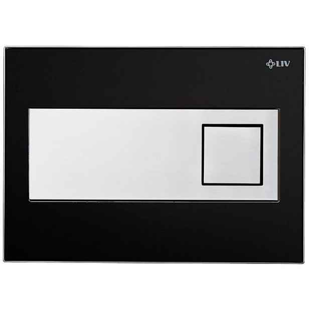 Liv-Fluidmaster Liv Ruby Eco černá 223108 - Ovládací tlačítko pro dvojité splachování - černá mat plexisklo
