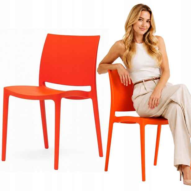 Kavárenské Křeslo Banketové Plastové Zahradní Rest Orange