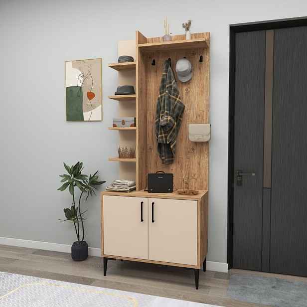 Předsíňová stěna Julendor - Atlantic Pine, Beige