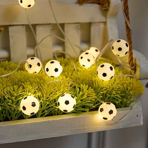 TEMU LED Světelné Řetězy na Fotbal 1,5 m, 10 LED – Ideální pro Barové Dekorace a Euro Cup! Perfektní do Domácnosti, Sportovních Večírků, Zahrad,