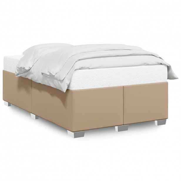 vidaXL Rám postele bez matrace cappuccino 120x190 cm umělá kůže
