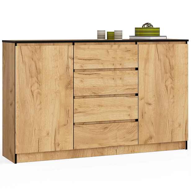 Ak furniture Komoda K 160 cm hnědá